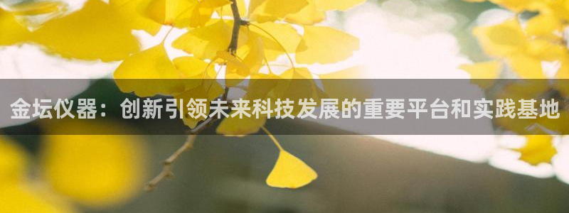 恒行2韩74OOO5：金坛仪器：创新引领未来科技发展的重要平