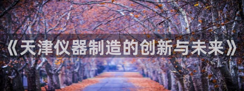 恒行2韩74OOO5：《天津仪器制造的创新与未来》