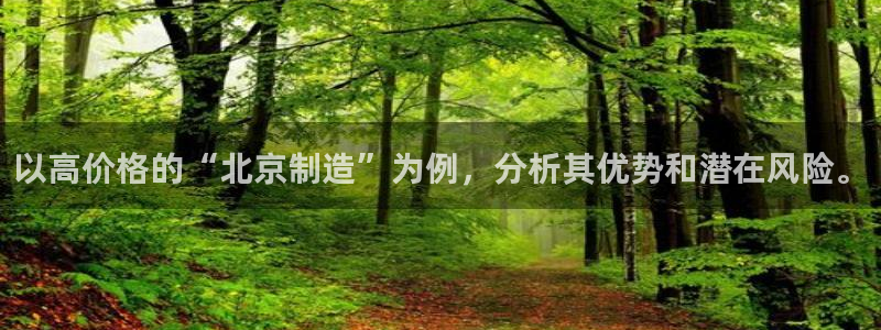 恒行主管总代6ll5l周至：以高价格的“北京制造”为例，分析