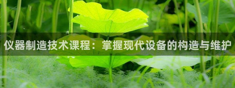 恒行娱乐热74ooo5主宰：仪器制造技术课程：掌握现代设备的