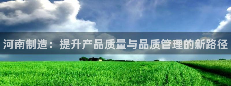 恒行2许74OOO5：河南制造：提升产品质量与品质管理的新路