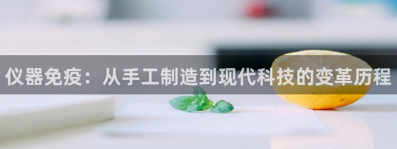 恒行娱乐吕74OOO5：仪器免疫：从手工制造到现代科技的变革