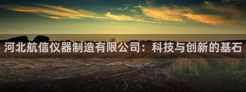 恒行彩票亏5千：河北航信仪器制造有限公司：科技与创新的基石