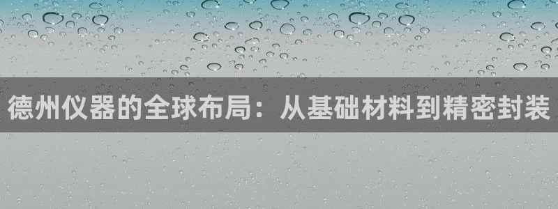 恒行2那74OOO5：德州仪器的全球布局：从基础材料到精密封