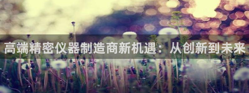 恒行2吕74OOO5：高端精密仪器制造商新机遇：从创新到未来